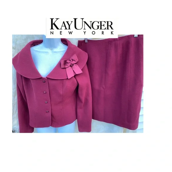 Vintage Kay Unger New York
2-piece skirt set Size 10
100% wool - Lined - Picture 1 of 13